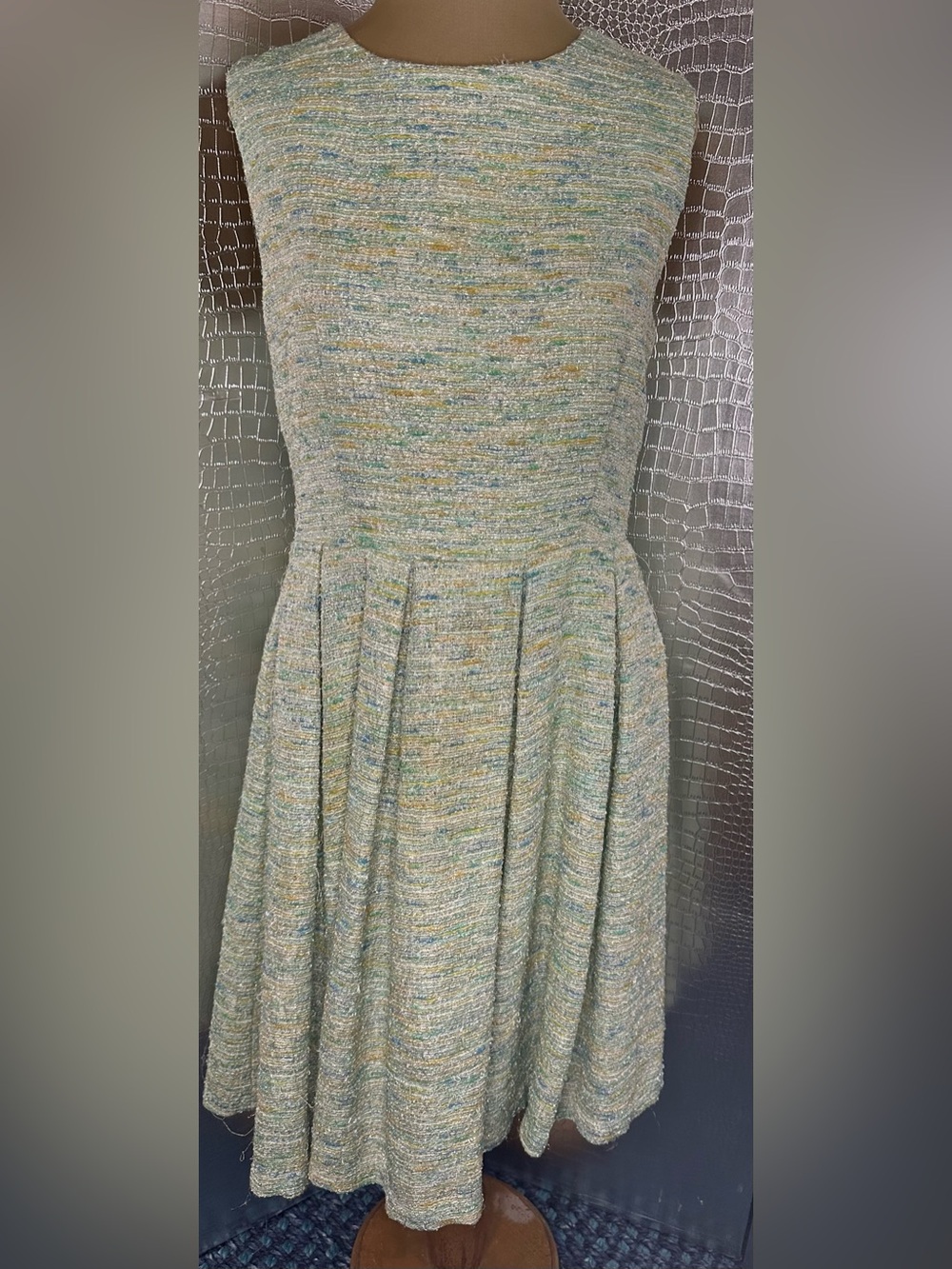 Anthropologie Paper Crown Pastel Multi-Thread Sleeveless Midi Dress